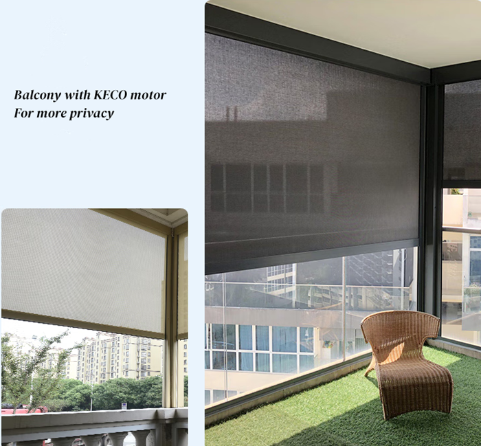 KECO Ultra Quiet DC Tubular Motor for Windproof Blind and Venetian Blind with Tuya Wifi and Remote Controlling